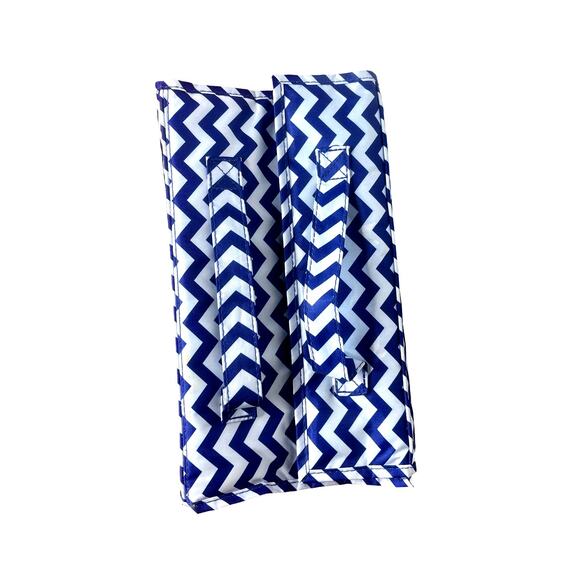 JM New York Blue White Large Cosmetic Caddie Makeup Case - Picture 9 of 9